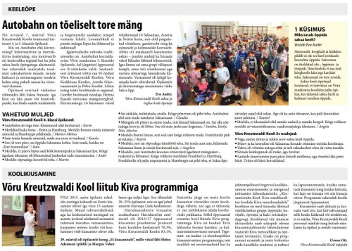 Võru Kreutzwaldi Kool liitub Kiva programmiga